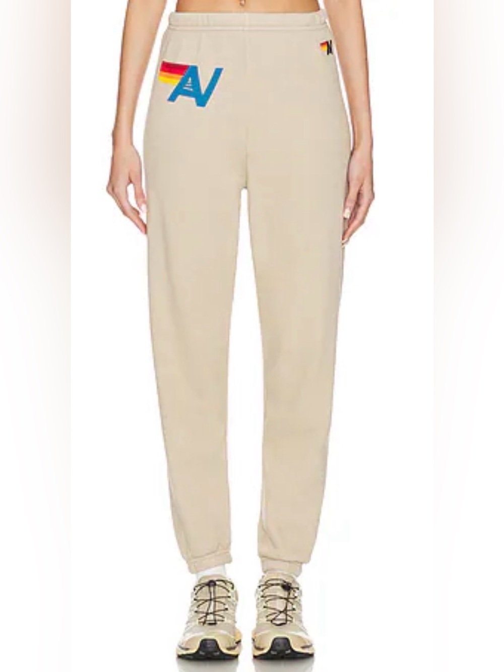 Aviator Nation Logo Sweatpants Sand Size Small